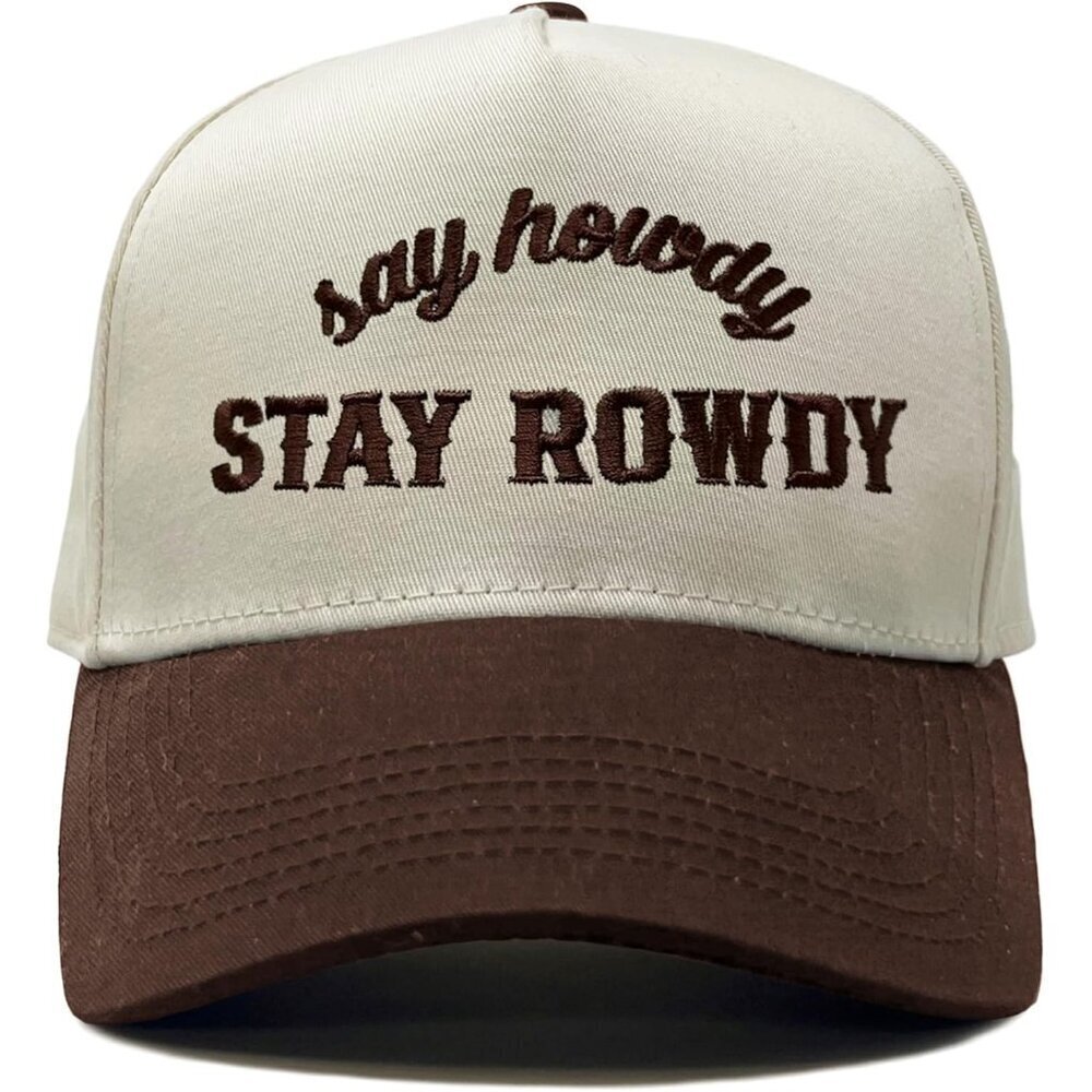 Vintage Canvas Snapback Hat Adjustable Two Tone Unisex Western Style Cap